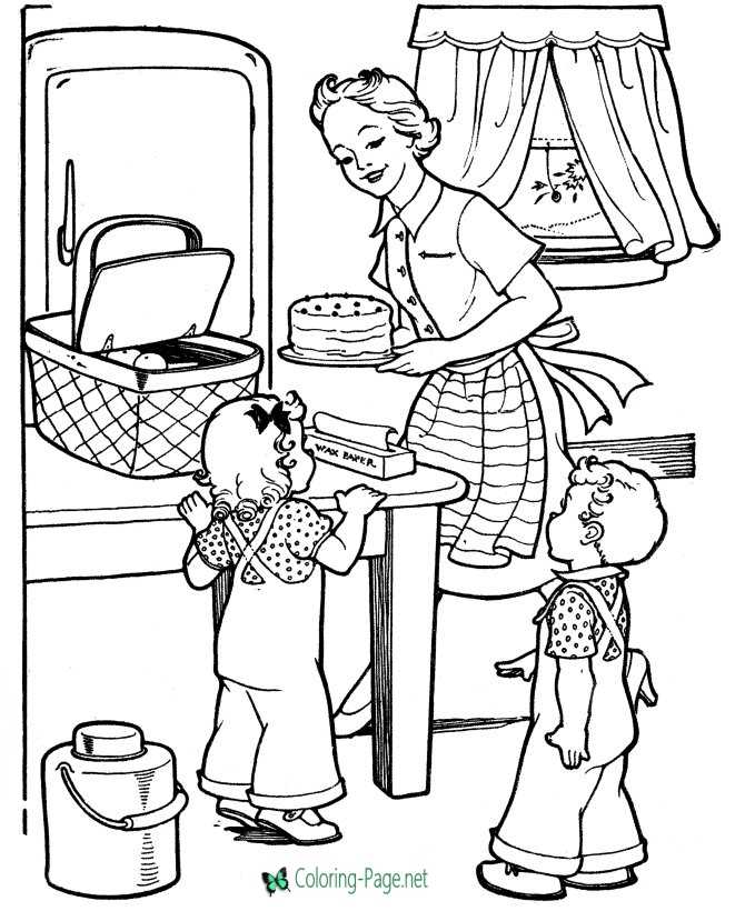grandparents coloring page to print