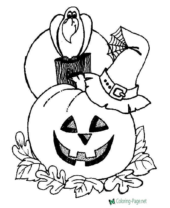 Halloween Coloring Pages Print Jack O Lantern
