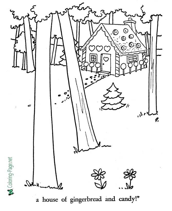 coloring page for Hansel and Gretel