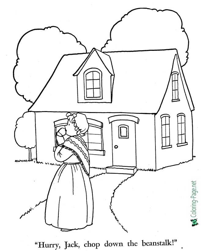 printable Jack and the Beanstalk coloring pages