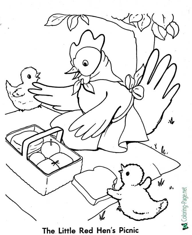 fairy-tales-little-red-hen-coloring-pages