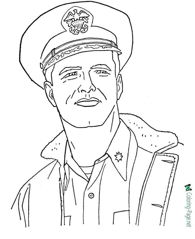 printable Memorial Day coloring page