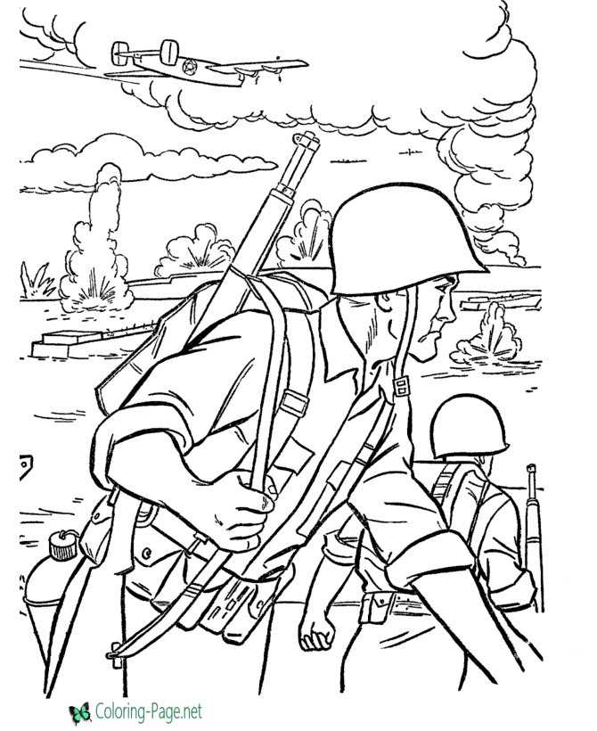 Military Coloring Pages WW2
