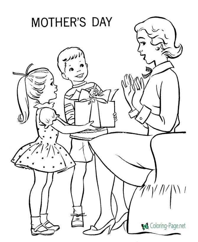 Mother´s Day coloring page to print