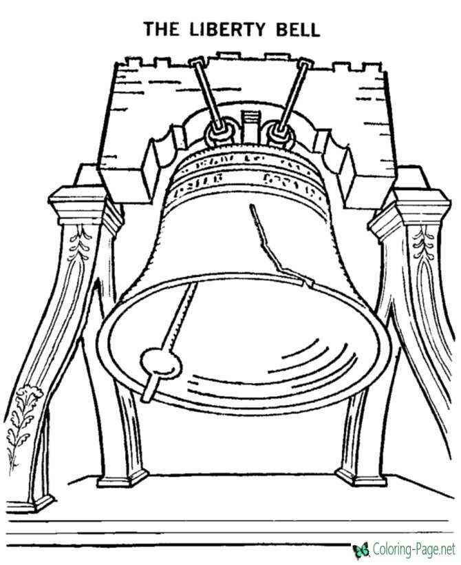 Patriotic Coloring Pages Liberty Bell to Print Color