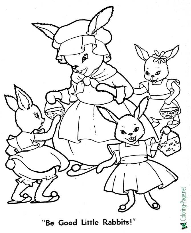 Peter Rabbit coloring page - All the Little Rabbits