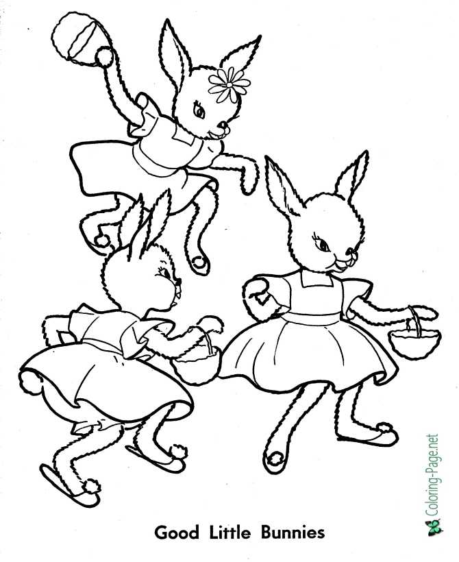 Good Little Bunnies - Peter Rabbit coloring page