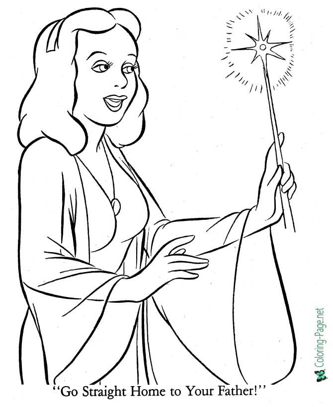 Go Straight Home pinocchio coloring page