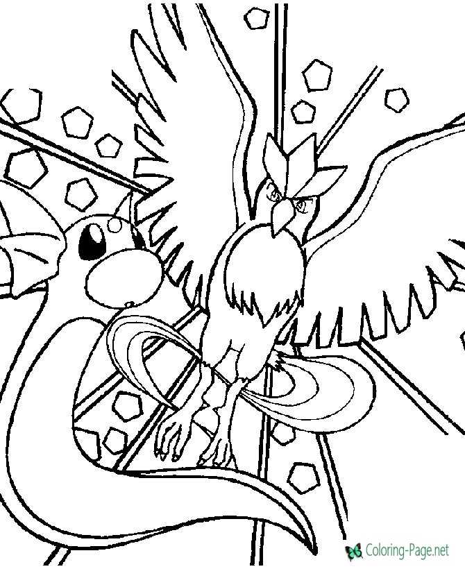 pokemon coloring page for children