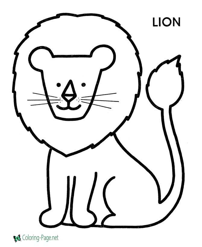 Preschool Coloring Pages Printable Lion