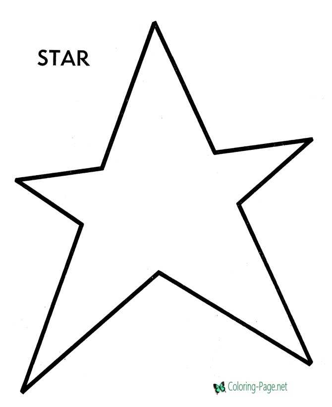 Preschool Coloring Pages Star to Color