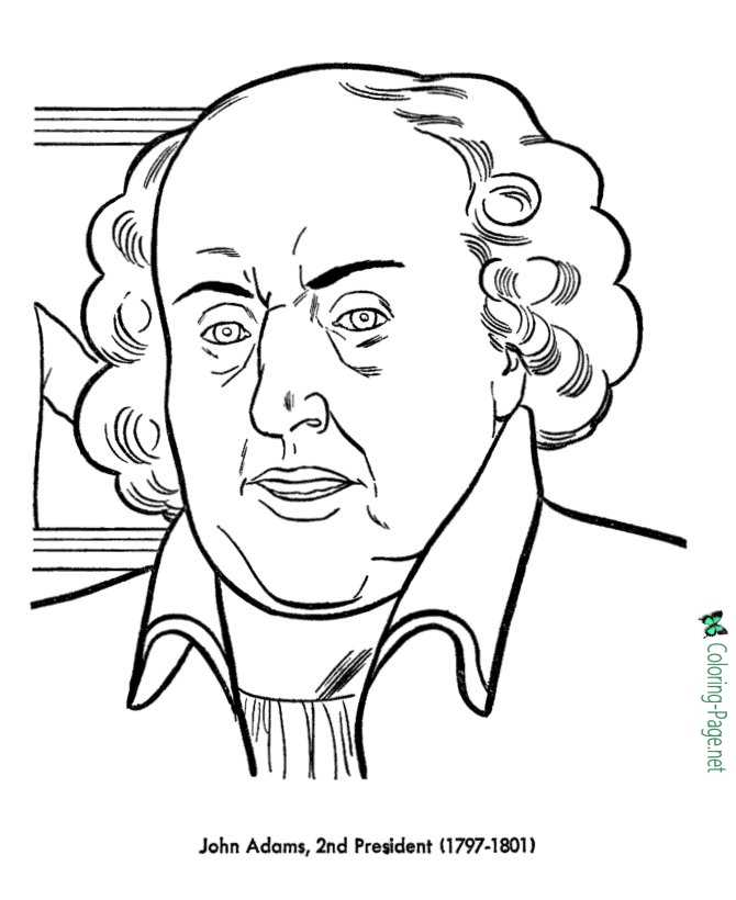 US Presidents Coloring Pages John Adams