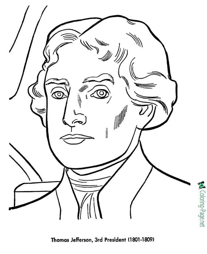 thomas jefferson coloring pages