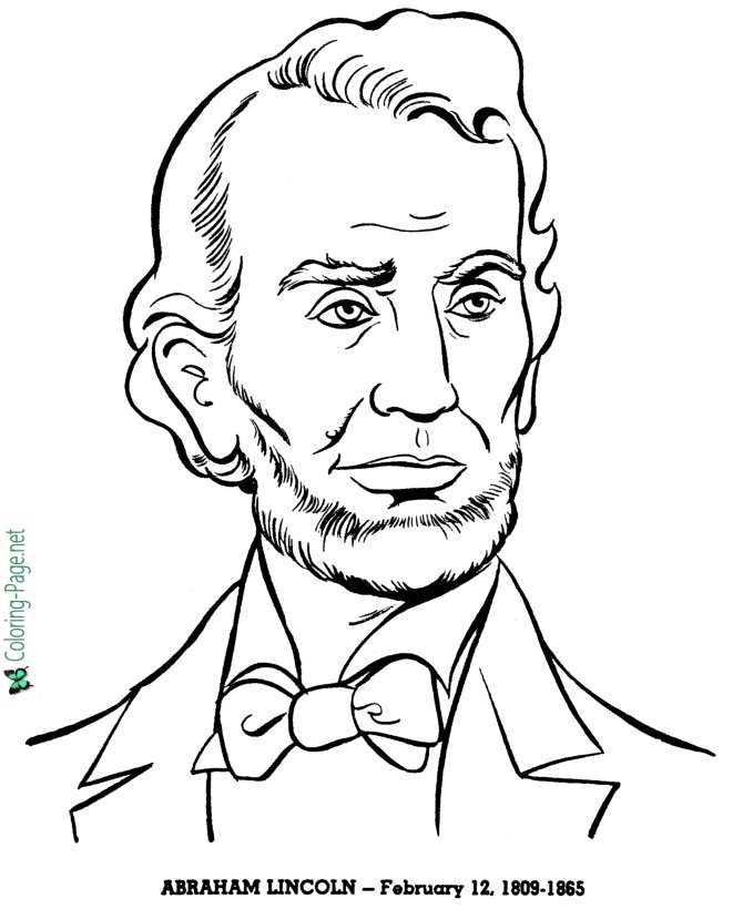 abraham lincoln coloring page