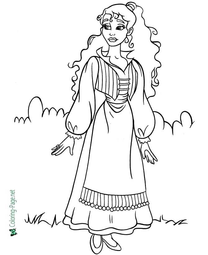 Princess Coloring Pages Printable Siam