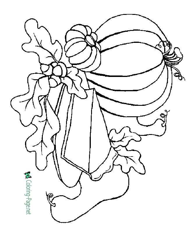 Pumpkin Coloring Pages Thanksgiving