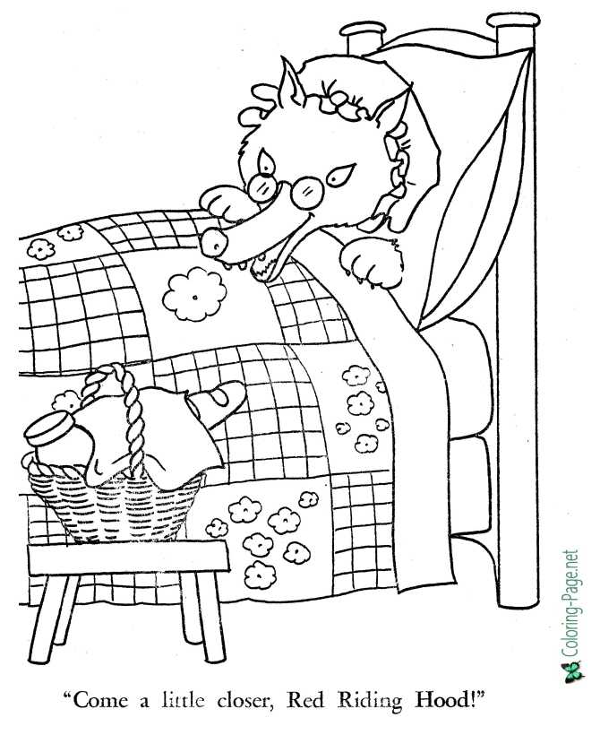 Red Riding Hood coloring page - Wolf