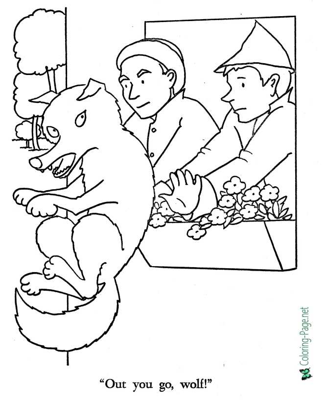 Printable Little Red Riding Hood coloring page