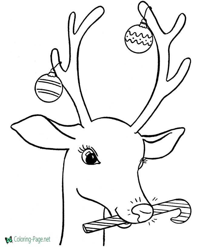 Rudolph the Red-nose Reindeer Coloring Pages