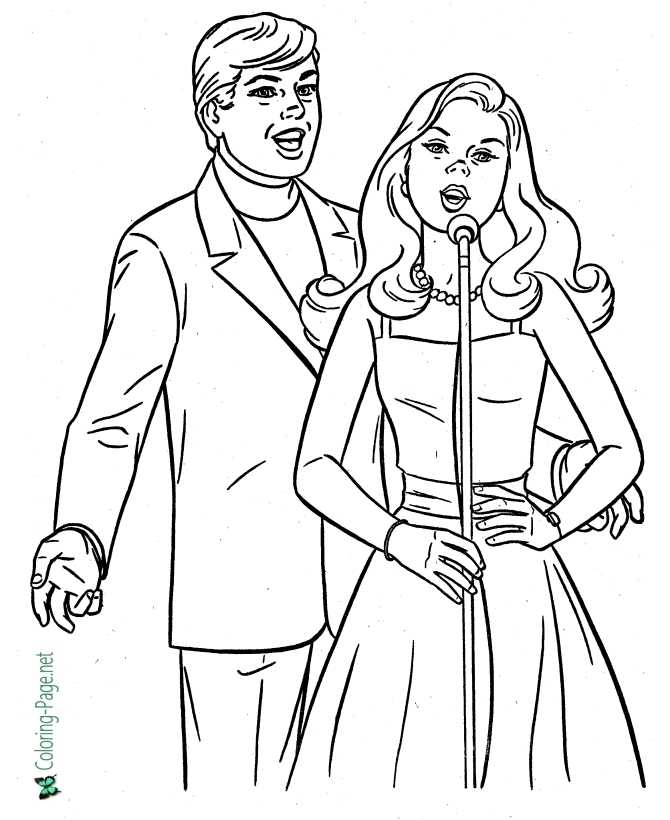 print world coloring page for Rock Stars