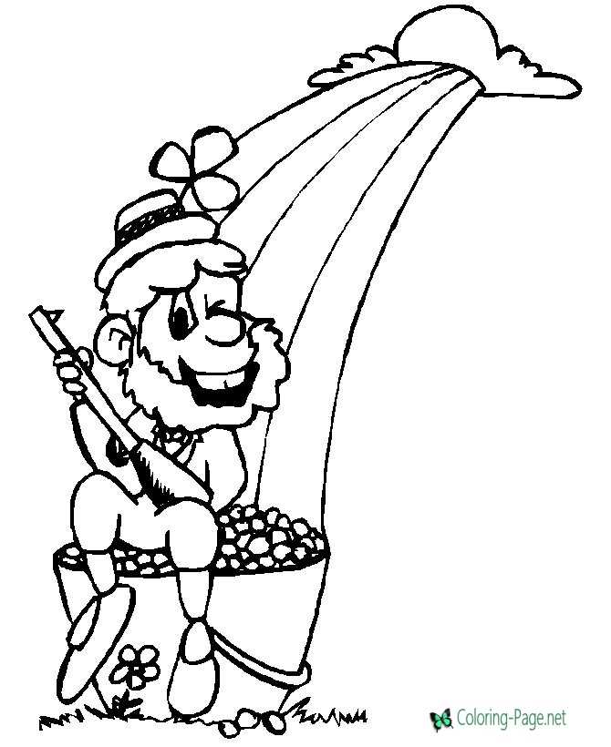 St Patrick´s Day Coloring Pages Rainbow