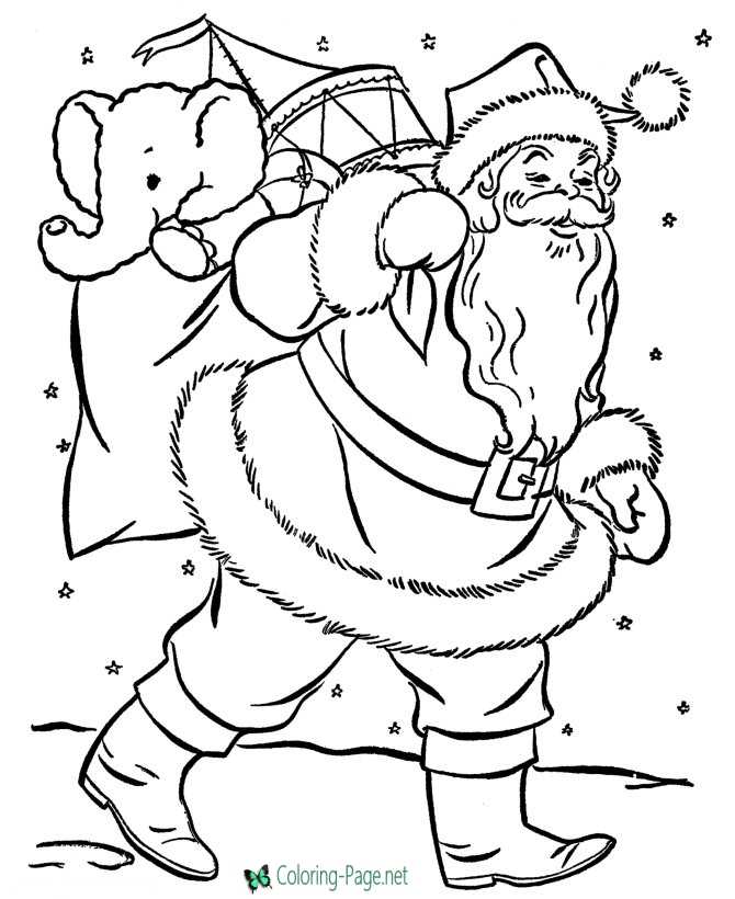 Printable Santa Coloring Pages