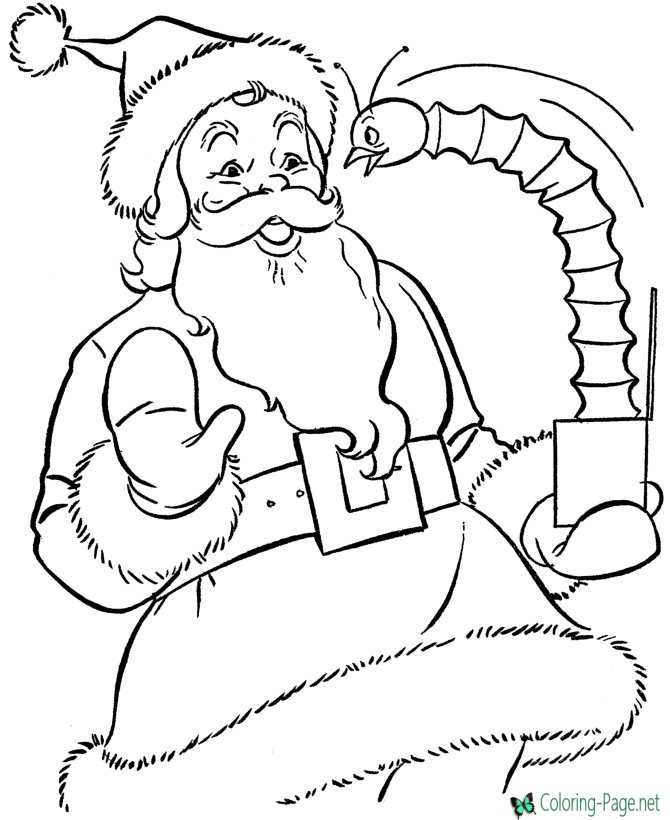 Santa Claus Coloring Pages Christmas Toy