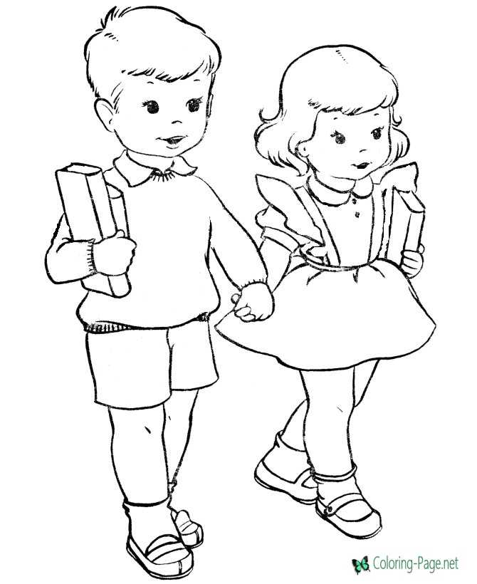 School Coloring Pages First Day