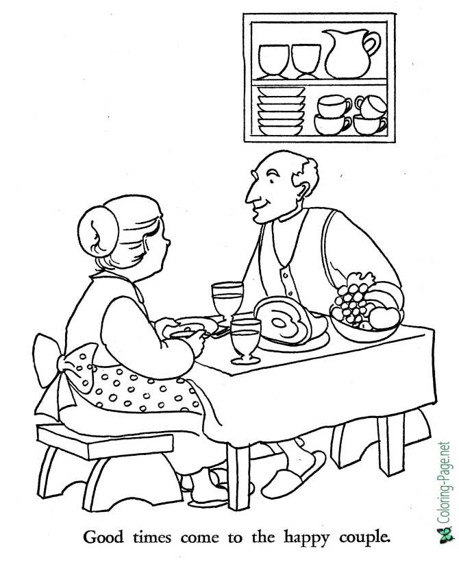 printable Shoemaker and the Elves coloring page