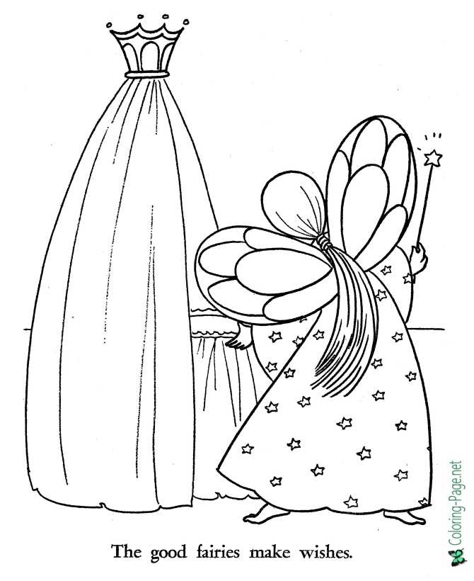 coloring page for Sleeping Beauty