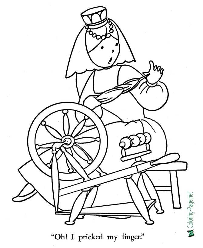 Sleeping Beauty coloring page of world