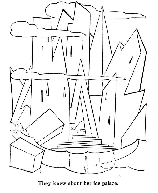 The ice Palace - Snow Queen coloring page