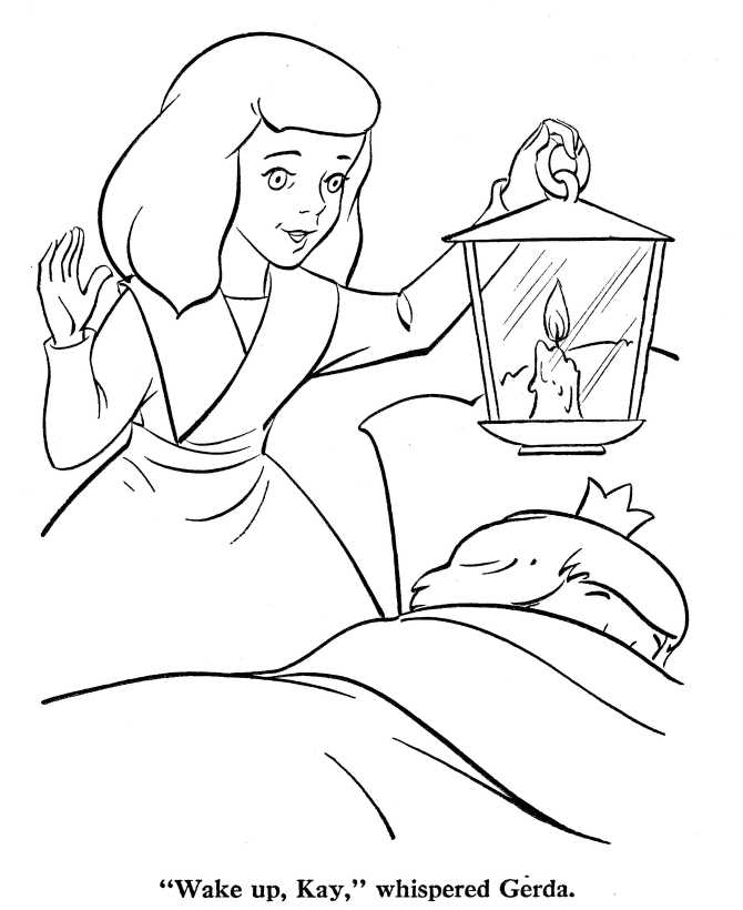Printable Snow Queen coloring picture for kids