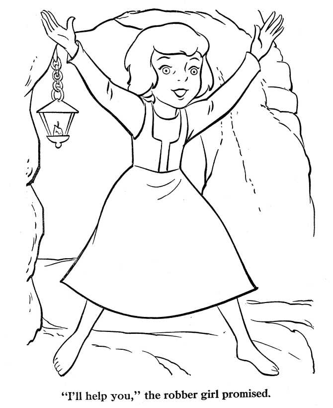 printable Little Girl Coloring Page