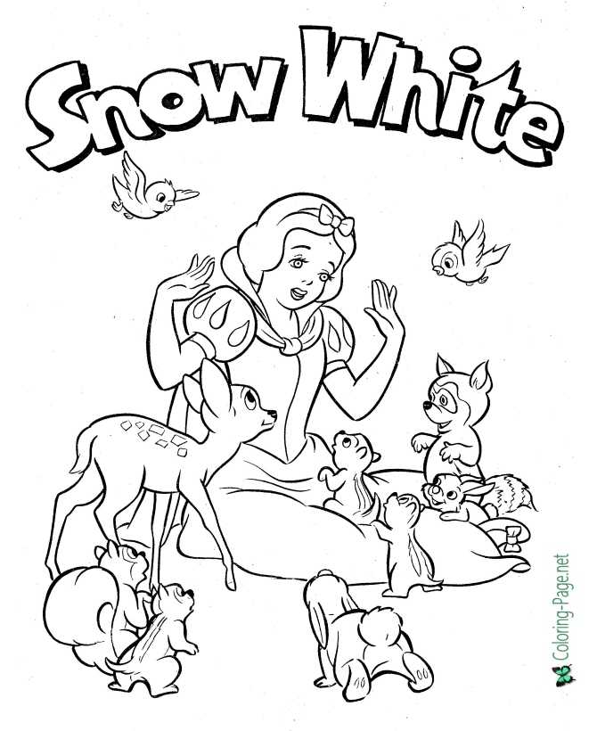 print Snow White coloring page