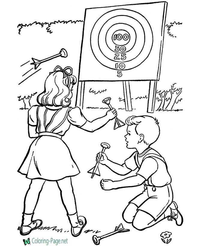 Archery Sports Coloring Pages