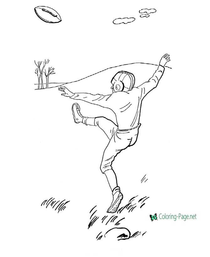 Kicker Sports Coloring Pages