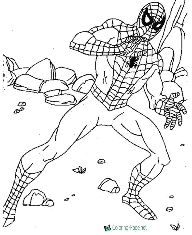 Print Super Hero coloring page