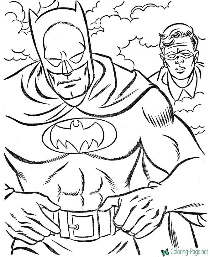 printable super hero coloring page