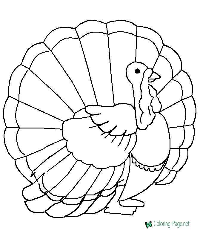 Thanksgiving Coloring Pages American Turkey