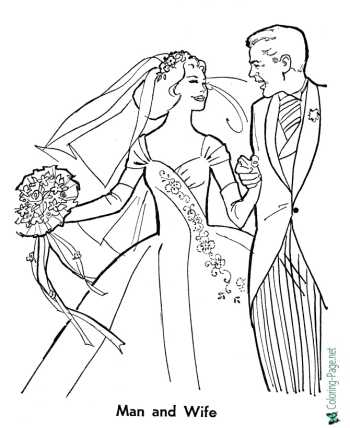 Bride coloring pages for girls