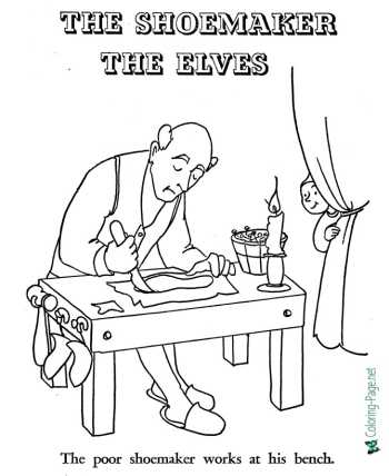 The Shoemaker and the Elves coloring pages