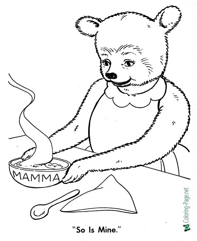 Bears go for Walk coloring page