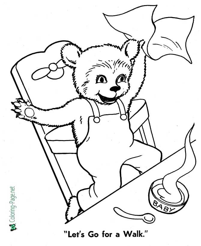 Goldilocks and the Three Bears coloring page