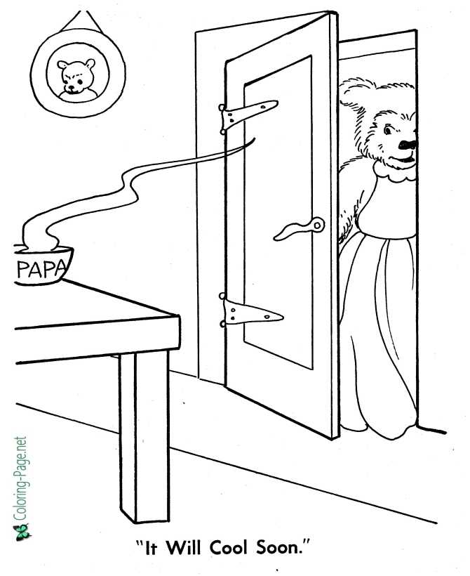 The Three Bears coloring page