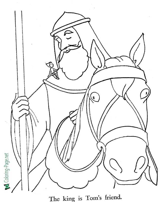 The King and Tom Thumb Coloring Page