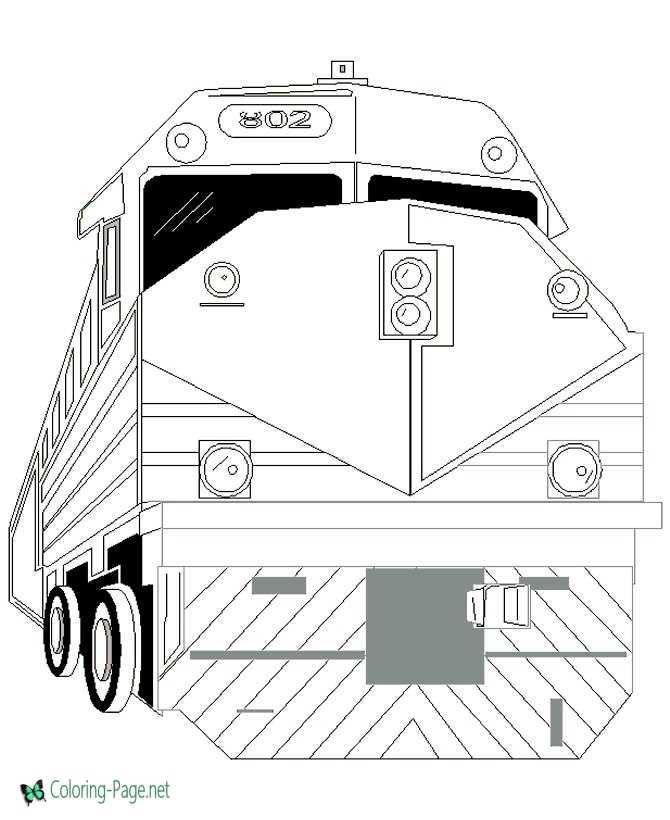 Train Coloring Pages to Print and Color