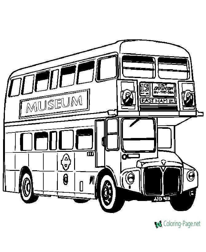 Double-Decker Bus Coloring Page