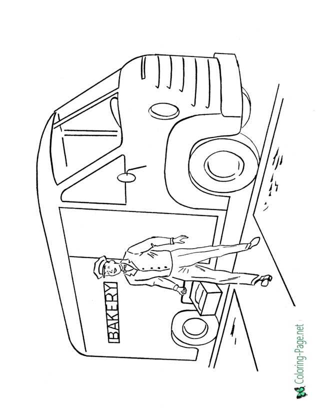 Bread Truck Coloring Pages
