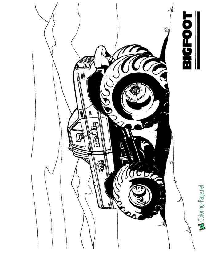 BIGFOOT Truck Coloring Pages